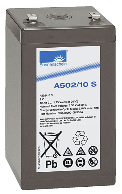 Sonnenschein A502/10s EXIDE Sonnenschein Dryfit A500  Loodaccu - Gel  2 Volt  Dryfit A502/10S