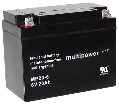 Multipower MP Standaard  Loodaccu - AGM  6 Volt  MP20-6