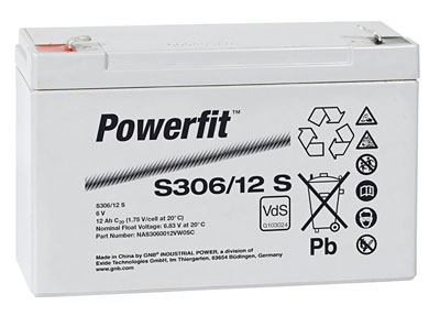 EXIDE Powerfit S300  Loodaccu - AGM  6 Volt  Powerfit S306/12S