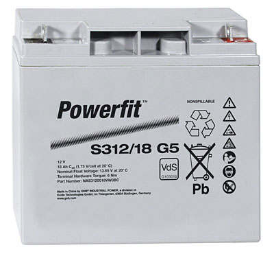 EXIDE Powerfit S300  Loodaccu - AGM  12 Volt  Powerfit S312/18G5 NAS3120018VW0BC
