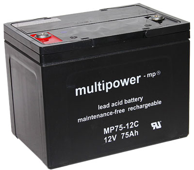 Multipower MPC Zyklen  Loodaccu - AGM  12 Volt  MP75-12C