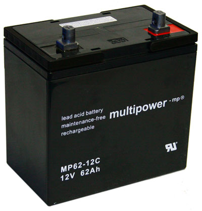 Multipower MPC Zyklen  Loodaccu - AGM  12 Volt  MP62-12C