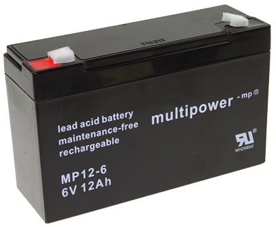 Multipower MP Standaard  Loodaccu - AGM  6 Volt  MP12-6